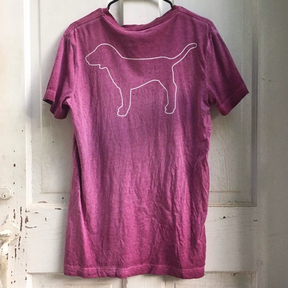 VS PINK Pocket Oversized T Shirt Graphic Logo